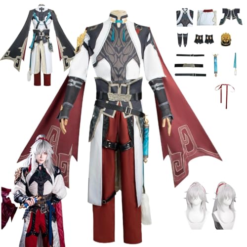 ZYJKGL Anime JingYuan Cosplay Uniform Honkai Star Rail Kostüm Voll Set mit Perücke – Halloween Party und Anime Konventionen Vollständiges Set Outfit Erwachsene von ZYJKGL
