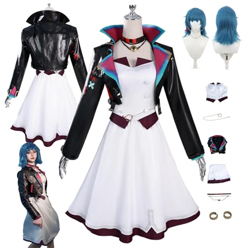 ZYJKGL Anime Jinx Cosplay Uniform Arcane Season 2 Kostüm Voll Set mit Perücke – Halloween Party und Anime Konventionen Vollständiges Set Outfit Erwachsene ZYJKGL Anime Jinx Cosplay Uniform Arcane Season 2 Kostüm Voll Set mit Perücke – Halloween Party und Anime Konventionen Vollständiges Set Outfit Erwachsene von ZYJKGL