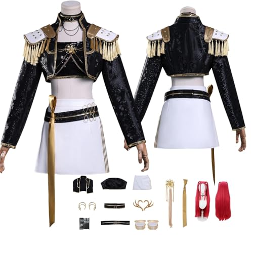 ZYJKGL Anime KPop Demon Hunters Cosplay Uniform Mira Cosplay Kostüm Vollständiges Set – Halloween Party und Anime Konventionen Vollständiges Set Outfit Erwachsene von ZYJKGL