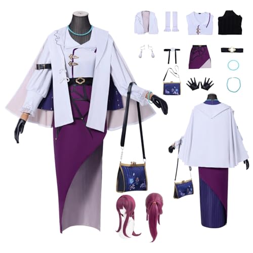 ZYJKGL Anime Kafka Cosplay Uniform Honkai Star Rail Kostüm Voll Set mit Perücke – Halloween Party und Anime Konventionen Vollständiges Set Outfit Erwachsene ZYJKGL Anime Kafka Cosplay Uniform Honkai Star Rail Kostüm Voll Set mit Perücke – Halloween Party und Anime Konventionen Vollständiges Set Outfit Erwachsene von ZYJKGL