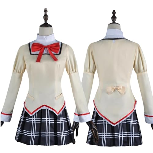 ZYJKGL Anime Magical Girl Cosplay Uniform Tomoe Mami Cosplay Kostüm Vollständiges Set – Halloween Party und Anime Konventionen Vollständiges Set Outfit Erwachsene von ZYJKGL