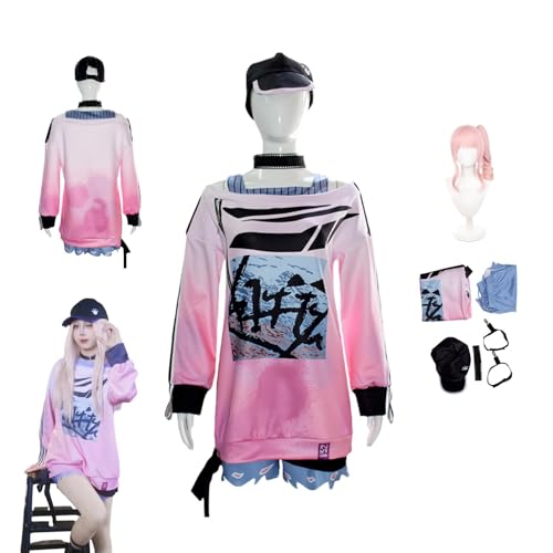 ZYJKGL Anime Project Sekai Color'ful Sta'ge Cosplay Uniform AKIYAMA MIZUKI Cosplay Kostüm Vollständiges Set – Halloween Party und Anime Konventionen Vollständiges Set Outfit Erwachsene von ZYJKGL