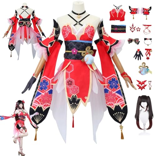 ZYJKGL Anime Sparkle Cosplay Uniform Honkai Star Rail Kostüm Voll Set mit Perücke – Halloween Party und Anime Konventionen Vollständiges Set Outfit Erwachsene von ZYJKGL