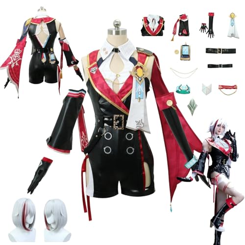 ZYJKGL Anime Topaz Cosplay Uniform Honkai Star Rail Kostüm Voll Set mit Perücke – Halloween Party und Anime Konventionen Vollständiges Set Outfit Erwachsene von ZYJKGL