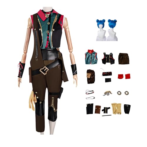 ZYJKGL Cosplay Uniform Anime Arcane Season 2 Jinx Cosplay Kostüm Vollständiges Set – Halloween Party und Anime Konventionen Vollständiges Set Outfit Erwachsene ZYJKGL Cosplay Uniform Anime Arcane Season 2 Jinx Cosplay Kostüm Vollständiges Set – Halloween Party und Anime Konventionen Vollständiges Set Outfit Erwachsene von ZYJKGL
