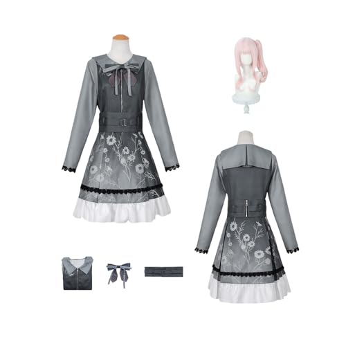 ZYJKGL Cosplay Uniform Anime Colorf'ulStage AKIYAMA MIZUKI Cosplay Kostüm Vollständiges Set mit Perücke – Halloween Party und Anime Konventionen Vollständiges Set Outfit für Frauen Erwachsene von ZYJKGL