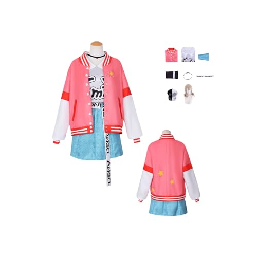 ZYJKGL Cosplay Uniform Anime ColorfulStage’ AZUSAWA KOHANE Cosplay Kostüm Vollständiges Set mit Perücke – Halloween Party und Anime Konventionen Vollständiges Set Outfit für Frauen Erwachsene von ZYJKGL