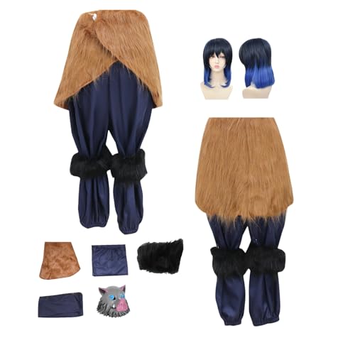 ZYJKGL Cosplay Uniform Anime Demon Slayer Hashibira Inosuke Cosplay Kostüm Vollständiges Set mit Perücke – Halloween Party und Anime Konventionen Vollständiges Set Outfit für Frauen Männer Erwachsene ZYJKGL Cosplay Uniform Anime Demon Slayer Hashibira Inosuke Cosplay Kostüm Vollständiges Set mit Perücke – Halloween Party und Anime Konventionen Vollständiges Set Outfit für Frauen Männer Erwachsene von ZYJKGL