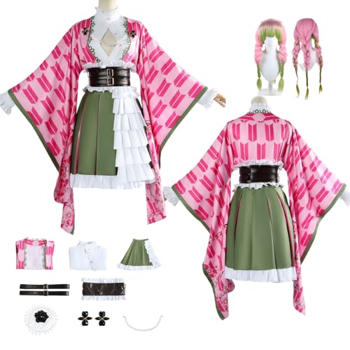 ZYJKGL Cosplay Uniform Anime Demon Slayer Kanroji Mitsuri Cosplay Kostüm Vollständiges Set mit Perücke – Halloween Party und Anime Konventionen Vollständiges Set Outfit für Frauen Erwachsene ZYJKGL Cosplay Uniform Anime Demon Slayer Kanroji Mitsuri Cosplay Kostüm Vollständiges Set mit Perücke – Halloween Party und Anime Konventionen Vollständiges Set Outfit für Frauen Erwachsene von ZYJKGL