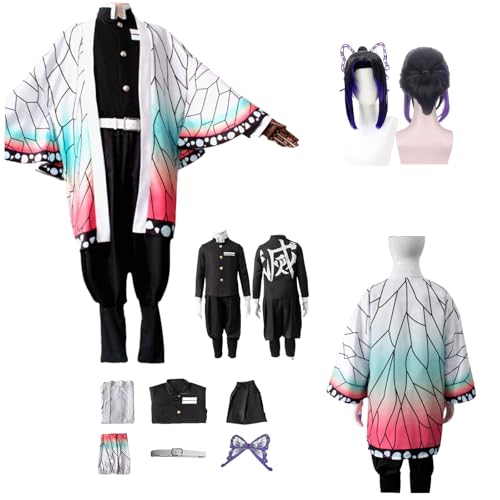 ZYJKGL Cosplay Uniform Anime Demon Slayer Kochou Shinobu Cosplay Kostüm Vollständiges Set mit Perücke – Halloween Party und Anime Konventionen Vollständiges Set Outfit für Männer Frauen Erwachsene ZYJKGL Cosplay Uniform Anime Demon Slayer Kochou Shinobu Cosplay Kostüm Vollständiges Set mit Perücke – Halloween Party und Anime Konventionen Vollständiges Set Outfit für Männer Frauen Erwachsene von ZYJKGL