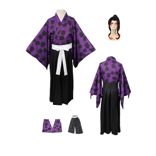 ZYJKGL Cosplay Uniform Anime Demon Slayer Kokushibou Cosplay Kostüm Vollständiges Set mit Perücke – Halloween Party und Anime Konventionen Vollständiges Set Outfit für Männer Erwachsene ZYJKGL Cosplay Uniform Anime Demon Slayer Kokushibou Cosplay Kostüm Vollständiges Set mit Perücke – Halloween Party und Anime Konventionen Vollständiges Set Outfit für Männer Erwachsene von ZYJKGL