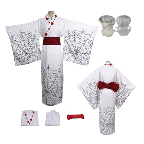 ZYJKGL Cosplay Uniform Anime Demon Slayer Rui Cosplay Kostüm Vollständiges Set mit Perücke – Halloween Party Weihnachten und Anime Konventionen Vollständiges Set Outfit für Männer Erwachsene von ZYJKGL