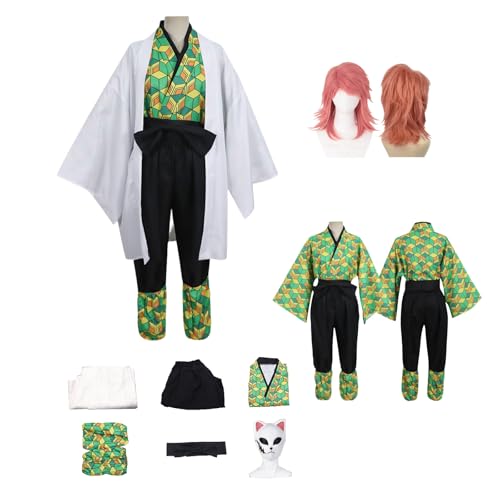 ZYJKGL Cosplay Uniform Anime Demon Slayer Sabito Cosplay Kostüm Vollständiges Set mit Perücke – Halloween Party und Anime Konventionen Vollständiges Set Outfit für Männer Frauen Erwachsene ZYJKGL Cosplay Uniform Anime Demon Slayer Sabito Cosplay Kostüm Vollständiges Set mit Perücke – Halloween Party und Anime Konventionen Vollständiges Set Outfit für Männer Frauen Erwachsene von ZYJKGL