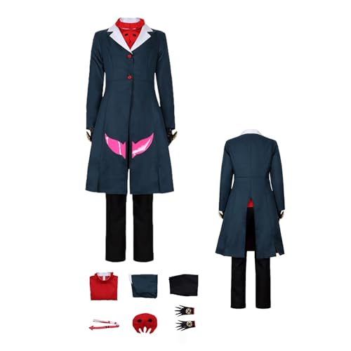 ZYJKGL Cosplay Uniform Anime Helluva Boss Blitzo Buckzo Cosplay Kostüm Vollständiges Set mit Perücke – Halloween Party und Anime Konventionen Vollständiges Set Outfit für Männer Frauen Erwachsene von ZYJKGL