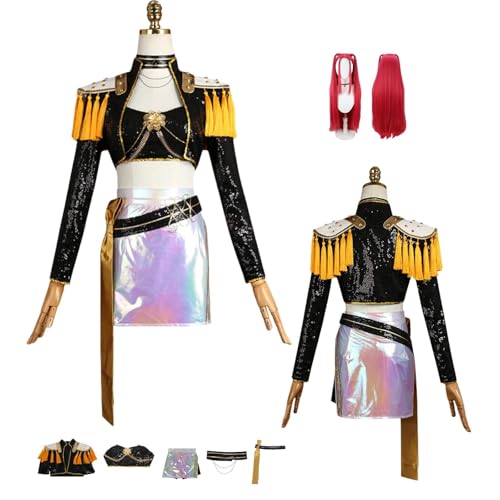 ZYJKGL Cosplay Uniform Anime KPop Demon Hunters Mira Cosplay Kostüm Vollständiges Set – Halloween Party und Anime Konventionen Vollständiges Set Outfit Erwachsene von ZYJKGL