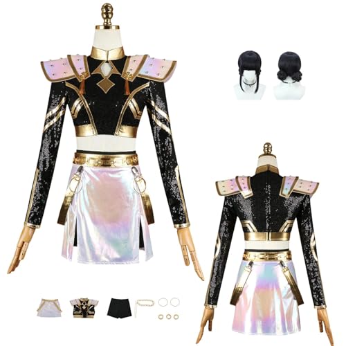 ZYJKGL Cosplay Uniform Anime KPop Demon Hunters Zoey Cosplay Kostüm Vollständiges Set – Halloween Party und Anime Konventionen Vollständiges Set Outfit Erwachsene von ZYJKGL