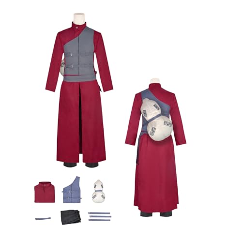 ZYJKGL Cosplay Uniform Anime Naru'to Gaara Cosplay Kostüm Vollständiges Set – Halloween Party und Anime Konventionen Vollständiges Set Outfit Erwachsene von ZYJKGL