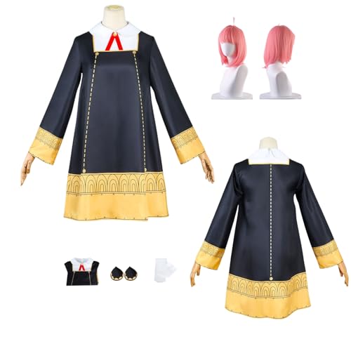 ZYJKGL Cosplay Uniform Anime SPY FAMILY Anya Forger Cosplay Kostüm Vollständiges Set – Halloween Party und Anime Konventionen Vollständiges Set Outfit Erwachsene und Kind von ZYJKGL