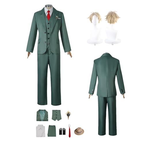 ZYJKGL Cosplay Uniform Anime SPY FAMILY Loid Forger Cosplay Kostüm Vollständiges Set – Halloween Party und Anime Konventionen Vollständiges Set Outfit Erwachsene und Kind von ZYJKGL