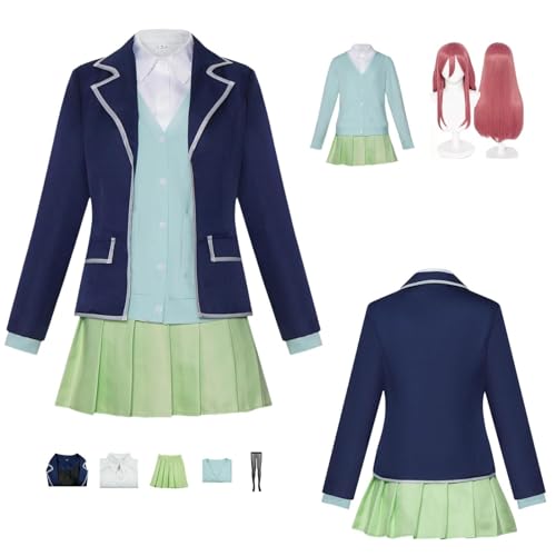ZYJKGL Cosplay Uniform Anime The Quintessential Quintuplets Nakano Miku Cosplay Kostüm Vollständiges Set – Halloween Party und Anime Konventionen Vollständiges Set Outfit Erwachsene ZYJKGL Cosplay Uniform Anime The Quintessential Quintuplets Nakano Miku Cosplay Kostüm Vollständiges Set – Halloween Party und Anime Konventionen Vollständiges Set Outfit Erwachsene von ZYJKGL