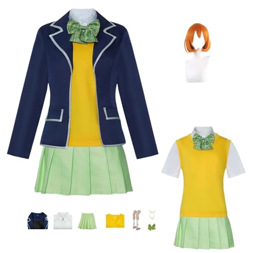 ZYJKGL Cosplay Uniform Anime The Quintessential Quintuplets Nakano Yotsuba Cosplay Kostüm Vollständiges Set – Halloween Party und Anime Konventionen Vollständiges Set Outfit Erwachsene ZYJKGL Cosplay Uniform Anime The Quintessential Quintuplets Nakano Yotsuba Cosplay Kostüm Vollständiges Set – Halloween Party und Anime Konventionen Vollständiges Set Outfit Erwachsene von ZYJKGL