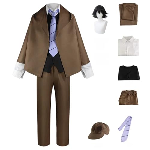 ZYJKGL Edogawa Rampo Cosplay Kostüme Bungo Stray Dogs Charakter Fancy Dress Up Erwachsene Uniform Outfits Volles Set Halloween Karneval Party von ZYJKGL