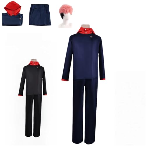 ZYJKGL Itadori Yuji Cosplay Kostüme Jujutsu Kaisen Charakter Fancy Dress Up Erwachsene Uniform Outfits Volles Set Halloween Karneval Party von ZYJKGL