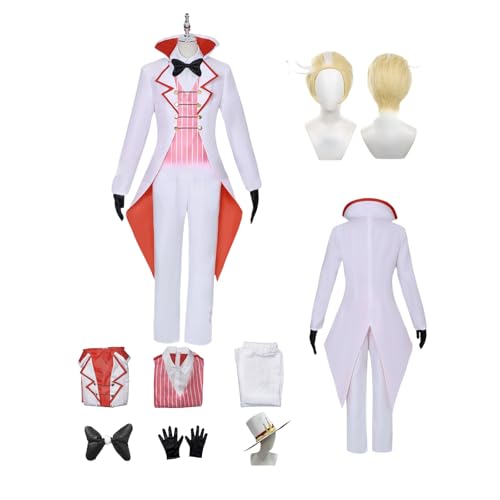 ZYJKGL Lucifer Cosplay Kostüme Hazbin Hotel Charakter Fancy Dress Up Erwachsene Uniform Outfits Volles Set Halloween Karneval Party von ZYJKGL