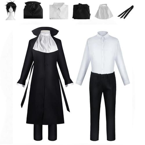 ZYJKGL Ryunosuke Akutagawa Cosplay Kostüme Bungo Stray Dogs Charakter Fancy Dress Up Erwachsene Uniform Outfits Volles Set Halloween Karneval Party von ZYJKGL