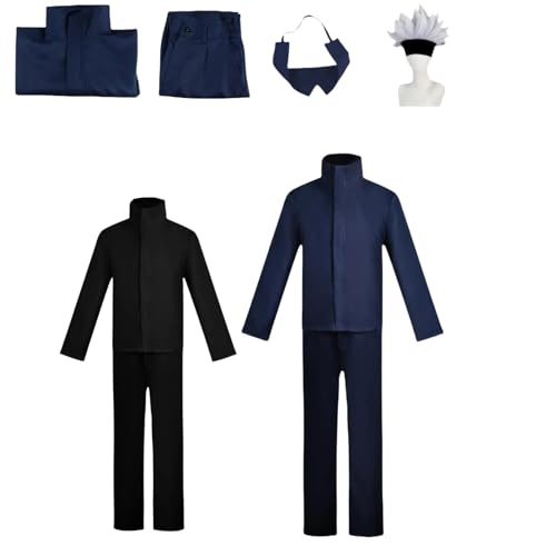 ZYJKGL Satoru Gojo Cosplay Kostüme Jujutsu Kaisen Charakter Fancy Dress Up Erwachsene Uniform Outfits Volles Set Halloween Karneval Party von ZYJKGL