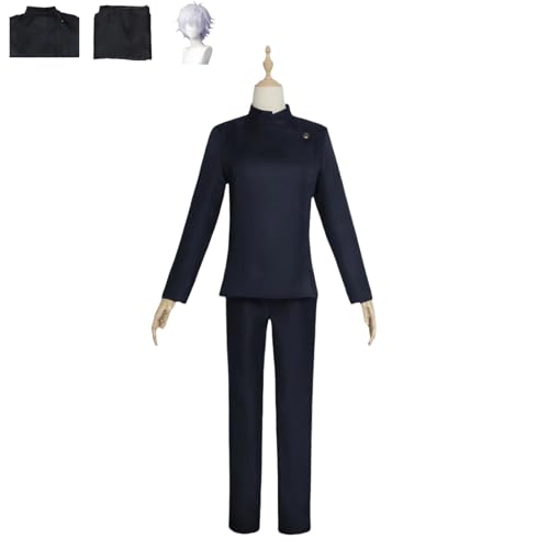 ZYJKGL Satoru Gojo Cosplay Kostüme Jujutsu Kaisen Charakter Fancy Dress Up Erwachsene Uniform Outfits Volles Set Halloween Karneval Party von ZYJKGL