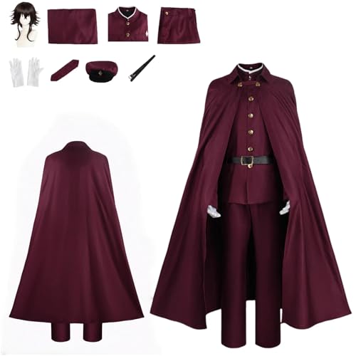 ZYJKGL Suehiro Tecchou Cosplay Kostüme Bungo Stray Dogs Charakter Fancy Dress Up Erwachsene Uniform Outfits Volles Set Halloween Karneval Party von ZYJKGL