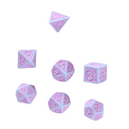 7pcs Vielseitiges Polyedrische Dices Acrylspiel Dices Hollow Muster Tabletop Game Dices Für Rollenspiele von ZYKEJJDDAK