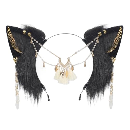 ZYKEJJDDAK 1 x Fuchs-Wolfsohren, Stirnband, pelziger Schwanz, Ohren, Schwanz für Weihnachten, Halloween, Cosplay, Party, Kostüm, Zubehör, Halloween, Cosplay, Kostüme für Männer und Frauen ZYKEJJDDAK 1 x Fuchs-Wolfsohren, Stirnband, pelziger Schwanz, Ohren, Schwanz für Weihnachten, Halloween, Cosplay, Party, Kostüm, Zubehör, Halloween, Cosplay, Kostüme für Männer und Frauen von ZYKEJJDDAK