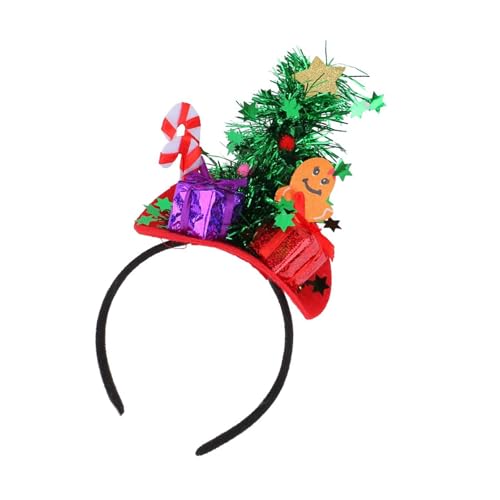 ZYKEJJDDAK 4 Stück Weihnachtskopfdekorationen Handgefertigte Stirnbänder Verstellbare Größe Party Kopfbedeckung Für Frauenbetriebsartierartiergüter von ZYKEJJDDAK