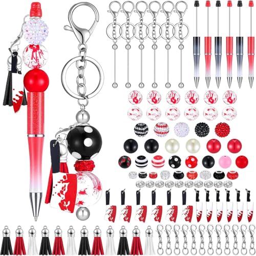 ZYKEJJDDAK 86-teiliges Perlen-Schlüsselanhänger-Set mit Karabinerverschlüssen, Quasten für Kinder, Erwachsene, Geburtstag, Weihnachten, Halloween, Geschenk ZYKEJJDDAK 86-teiliges Perlen-Schlüsselanhänger-Set mit Karabinerverschlüssen, Quasten für Kinder, Erwachsene, Geburtstag, Weihnachten, Halloween, Geschenk von ZYKEJJDDAK