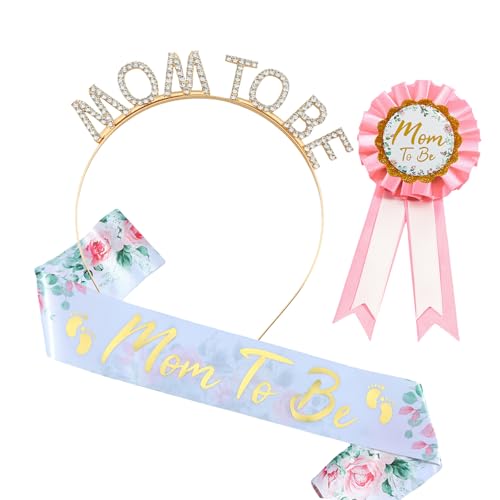 ZYKEJJDDAK Babyparty-Schärpen, Party-Dekoration, Schärpen und Strass-Stirnband, Schärpen für werdende Mütter und werdende Mütter ZYKEJJDDAK Babyparty-Schärpen, Party-Dekoration, Schärpen und Strass-Stirnband, Schärpen für werdende Mütter und werdende Mütter von ZYKEJJDDAK