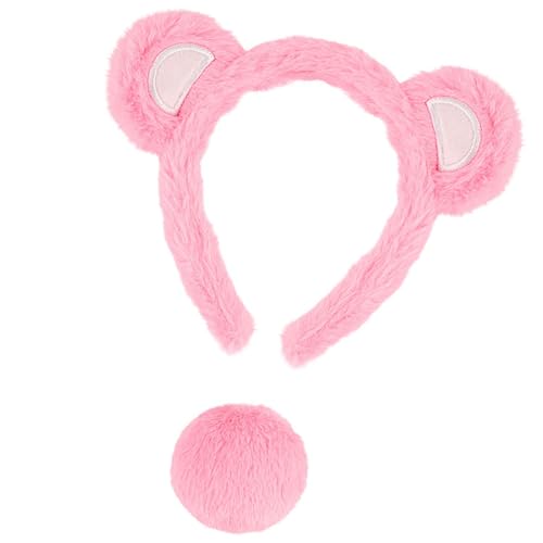 ZYKEJJDDAK Bärenohren und Schwanz-Set, Tier-Kostüm, kleines Haarband, Halloween, Cosplay, Bär, Stirnband mit Kit ZYKEJJDDAK Bärenohren und Schwanz-Set, Tier-Kostüm, kleines Haarband, Halloween, Cosplay, Bär, Stirnband mit Kit von ZYKEJJDDAK