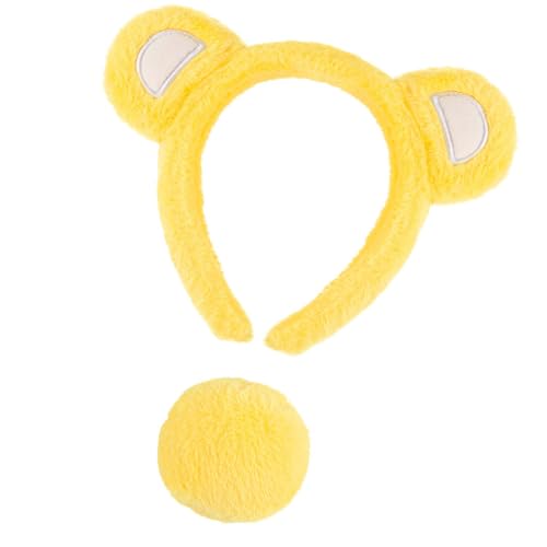 ZYKEJJDDAK Bärenohren und Schwanz-Set, Tier-Kostüm-Set, kleines Stirnband, Halloween, Cosplay, Kostüme, Bären-Stirnband mit Kit ZYKEJJDDAK Bärenohren und Schwanz-Set, Tier-Kostüm-Set, kleines Stirnband, Halloween, Cosplay, Kostüme, Bären-Stirnband mit Kit von ZYKEJJDDAK