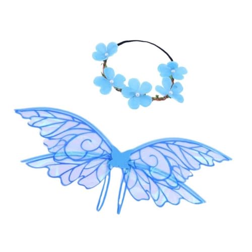 ZYKEJJDDAK Bezaubernde Elfen, Schmetterlingsflügel und Blumen-Stirnband, Foto-Requisiten, Halloween, Cosplay-Kostüm ZYKEJJDDAK Bezaubernde Elfen, Schmetterlingsflügel und Blumen-Stirnband, Foto-Requisiten, Halloween, Cosplay-Kostüm von ZYKEJJDDAK