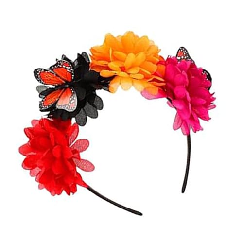 ZYKEJJDDAK Blumenkrone, Haarreif, Halloween, Cincos des Mayoes, Party-Kostüm, Dias des Los Muerto, Kopfschmuck, Fotografie-Requisiten, Damen-Kopfschmuck für Tag der Toten ZYKEJJDDAK Blumenkrone, Haarreif, Halloween, Cincos des Mayoes, Party-Kostüm, Dias des Los Muerto, Kopfschmuck, Fotografie-Requisiten, Damen-Kopfschmuck für Tag der Toten von ZYKEJJDDAK