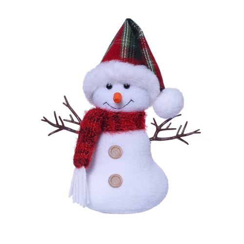ZYKEJJDDAK Cartoon Schal Und Schneemann Figur Plüschspielzeugfest Snowman Stoffpuppen Winter Weihnachten Desktop Regale Dekore von ZYKEJJDDAK