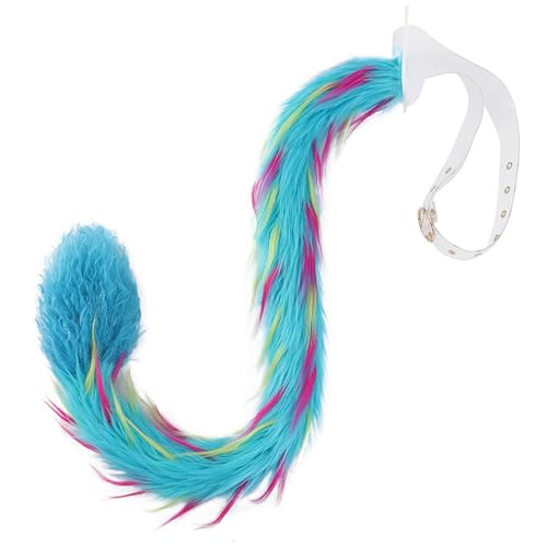ZYKEJJDDAK Cosplay-Tierschwanz-Kostüm, 100 cm langer Plüschschwanz mit verstellbarem Bund, für Kinder, Erwachsene, Halloween-Kostüm von ZYKEJJDDAK