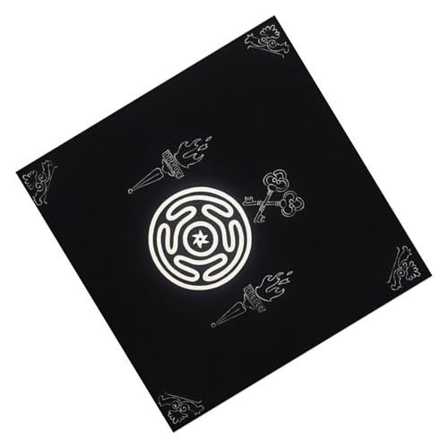 ZYKEJJDDAK Divinations Tischdecke Kartenmatte Tisch Deckt Astrologische Orakel Pad Tarot Tischtuch Altars Stoffbrettspielpolster von ZYKEJJDDAK