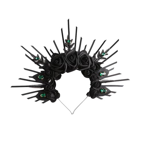 ZYKEJJDDAK Elegante Gotische Rosenblumenparty Stirnband Trendy Rose Dekoriertes Stirnband Haarverzierungen Für Themenpartys Und Feierlichkeiten ZYKEJJDDAK Elegante Gotische Rosenblumenparty Stirnband Trendy Rose Dekoriertes Stirnband Haarverzierungen Für Themenpartys Und Feierlichkeiten von ZYKEJJDDAK