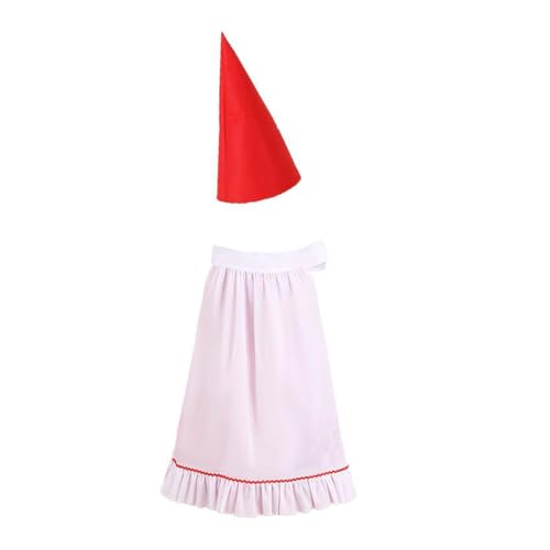 ZYKEJJDDAK Elfenkostüm, Zwergenkostüme, Filz, Zwerghüte, Rüschen, halbe Taille, Schürze für Halloween, Weihnachten, Party, Cosplay, Halloween, Kostüme ZYKEJJDDAK Elfenkostüm, Zwergenkostüme, Filz, Zwerghüte, Rüschen, halbe Taille, Schürze für Halloween, Weihnachten, Party, Cosplay, Halloween, Kostüme von ZYKEJJDDAK