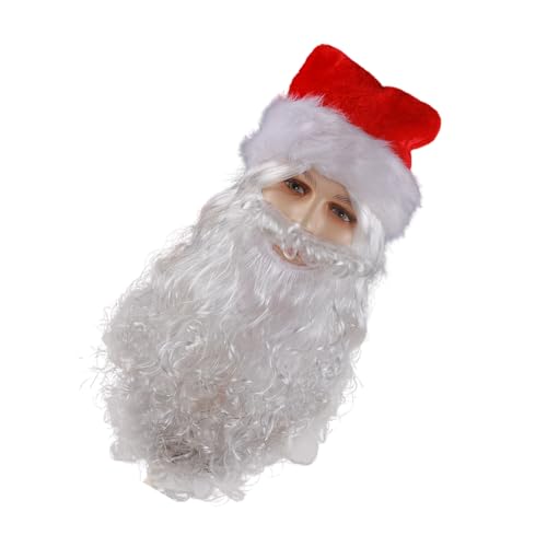 ZYKEJJDDAK Erwachsene Weihnachten Santa Outfits Zubehör Weihnachtsmann Bart Weihnachten Party Kostüm Zubehör für Männer Frauen von ZYKEJJDDAK