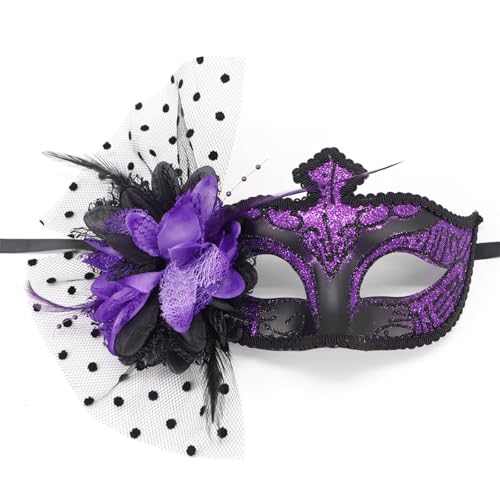 ZYKEJJDDAK Gefiederte Maskerade Halloween Party Auge Blume Dekoration Maskerade Halbgesicht für Frauen ZYKEJJDDAK Gefiederte Maskerade Halloween Party Auge Blume Dekoration Maskerade Halbgesicht für Frauen von ZYKEJJDDAK