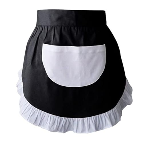 ZYKEJJDDAK Geraffte Taillenschürzen für Frauen, Dienstmädchen, Cosplay, Outfits, halbe Schürze, Dienstmädchen, Cosplay, Küche, Kochen, Backen ZYKEJJDDAK Geraffte Taillenschürzen für Frauen, Dienstmädchen, Cosplay, Outfits, halbe Schürze, Dienstmädchen, Cosplay, Küche, Kochen, Backen von ZYKEJJDDAK