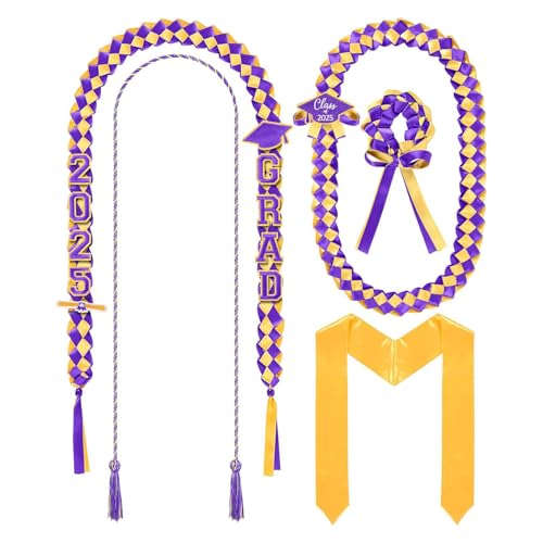 ZYKEJJDDAK Graduation Leis Geflochtene Halskette Abschluss Schärpe 2025 Set für High School College Bachelor Congrats Grade ZYKEJJDDAK Graduation Leis Geflochtene Halskette Abschluss Schärpe 2025 Set für High School College Bachelor Congrats Grade von ZYKEJJDDAK